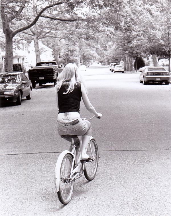 Anna on a bike