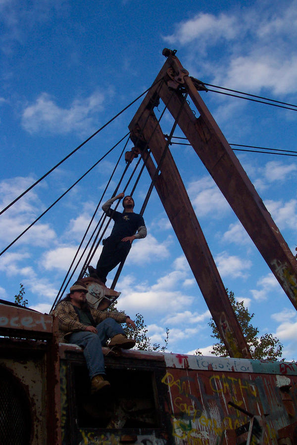 abandoned crane